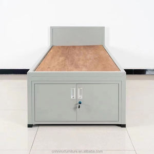 Lit superposé double réglable d'occasion à prix abordable avec bureau et tiroirs – Mobilier moderne en métal et bois pour dortoir et chambre d'école - Product Image 2