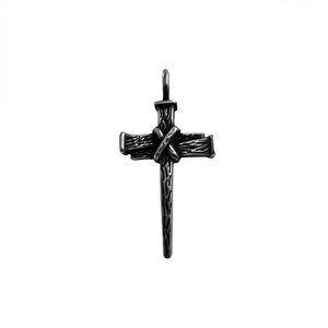 Non Tarnish Waterproof 316L Stainless Steel Gothic <b>Cross</b> Pendant Necklace for Men - Product Image 5