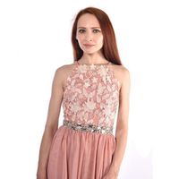 Spécial Élégant Femmes Sans Manches En Mousseline De Soie Robes De Soirée Robe De Bal Silhouette Naturelle Plus La Taille OEM Service Disponible