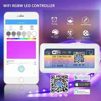 Contrôleur LED WiFi RGBW DC12-24V, contrôleur de bande LED sans fil WiFi RGBW pour bande LED RGB