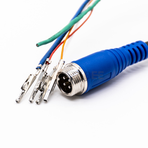 Conector macho sobremoldeado GX12 de 2, 3, 4, 10 pines para sistema de cámara automotriz, con cableado a terminal de cable abierto - Product Image 4