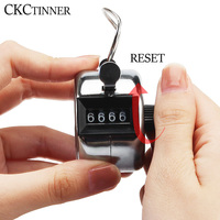 Compteur de nombres à 4 chiffres, Mini compteur de comptage à main, affichage de Clicker de Golf, comptage manuel Max. 9999 compteur d'entraînement