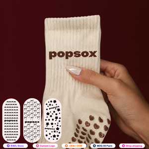 Chaussettes de yoga antidérapantes, chaussettes de Pilates antidérapantes, logo personnalisé brodé, ruban respirant pour femmes, barre de danse - Product Image 1
