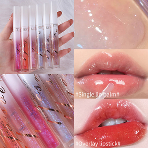 Minyak Bibir Jelly Kosmetik Berkualitas Tinggi, Tint Bening, Ringan, Melembapkan, Membuat Bibir Lebih Penuh, <span class=keywords><strong>Lip</strong></span> <span class=keywords><strong>Gloss</strong></span> Berkilau - Product Image 4