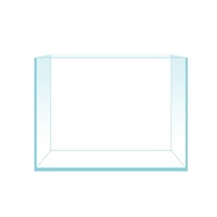 Aquarium de bureau en verre ultra-blanc, petit aquarium écologique pour tortues, style ruisseau naturel pour salon