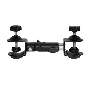Abrazadera de paraguas doble en U tipo C de metal giratoria para cubierta de lluvia, clip para equipo de fotografía para iluminación fotográfica - Product Image 1