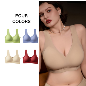Soutien-gorge sans armatures TH Shop, très élastique, push-up, sans coutures, en gel, pour usage quotidien, grande taille, doux et confortable - Product Image 1