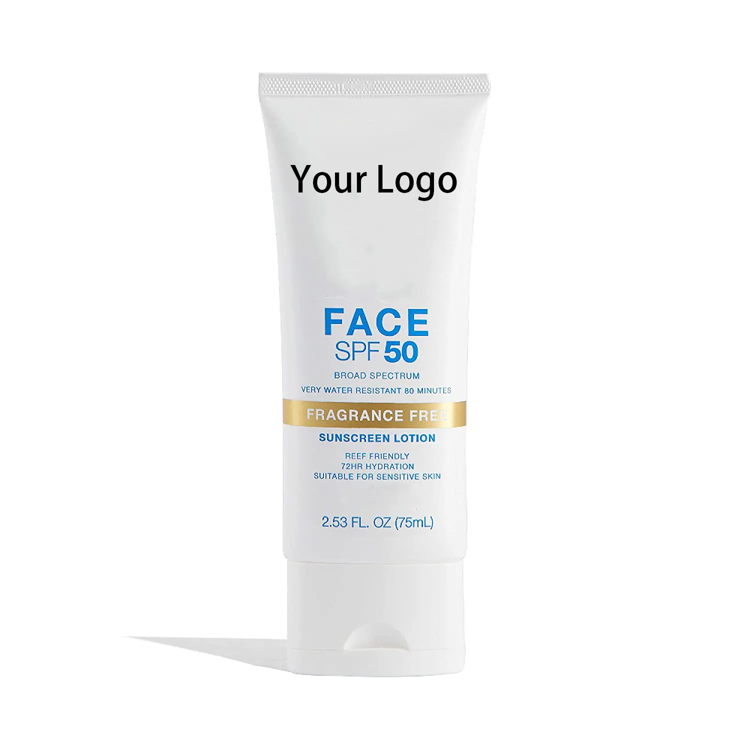 Oem privado todos os dias spf 30/50 para pele de acne com fragrância de óxido de zinco e reef hidratante segura gel e creme solar hidratante