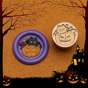 Timbres à cachet en cire en gros, série Halloween miniature, citrouille, <span class=keywords><strong>maison</strong></span> hantée, squelette - Product Image 6