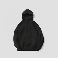 Sweat à capuche décontracté unisexe surdimensionné avec logo personnalisé, 100 % coton biologique, 460 grammes, épais, à fermeture éclair quart de tour, vente en gros