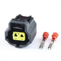 178392-2 Konektor Wanita Otomotif 2 Pin IP67 Tahan Air, Steker Kabel Sensor Suhu Mobil