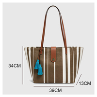 Sac à bandoulière de voyage pour yoga, sac fourre-tout polyvalent en chanvre, sac rayé de luxe personnalisé pour femmes