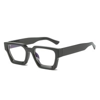 Kacamata Hitam Unisex Bingkai Tebal Persegi Gradasi Oranye UV400 Full Frame Klasik untuk Penggunaan Luar Ruangan
