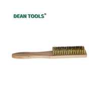 Brosse de nettoyage à manche plat en fil de laiton anti-étincelle 8*18mm, brosse d'entretien industrielle DEAN TOOLS