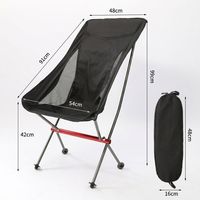Chaise pliante ultralégère portable pour le camping en plein air avec tissu cationique et cadre en alliage d'aluminium pour la plage, le pique-nique et la randonnée