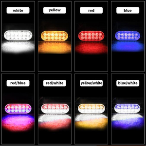 12 lumières stroboscopiques <span class=keywords><strong>LED</strong></span> clignotant d'urgence phare d'avertissement <span class=keywords><strong>12V</strong></span> 24V stroboscopes pour Auto DRL voiture camion ambre rouge bleu - Product Image 6