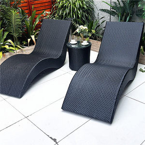 Chaise longue moderne en rotin mobile pour <span class=keywords><strong>piscine</strong></span>, plage, balcon, jardin, hôtel et cour - Product Image 1