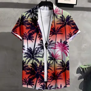 Fabricants Chemises de plage hawaïennes d'été vintage à imprimé floral Slik mercerisé pour hommes