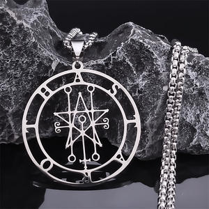 Collar con Sello de Demonio <span class=keywords><strong>Goetia</strong></span>, Collares de Acero Inoxidable al por Mayor, Collar de Oro Personalizable, Joyería de Escorpión - Product Image 1