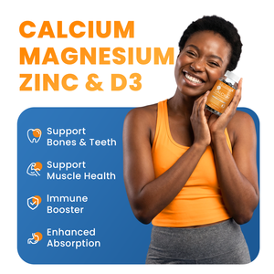OEM 120 Capsule di Calcio, Magnesio, Zinco e Vitamina <span class=keywords><strong>D3</strong></span>, Nutrienti Essenziali per Ossa e Denti Forti - Product Image 4