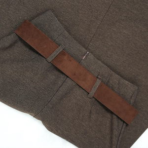 बेल्ट के साथ फ्रेंच सुरुचिपूर्ण महिला-लाइन स्कर्ट बेल्ट-स्टाइलिश फॉल और शीतकालीन आकस्मिक सादे स्कर्ट - Product Image 6