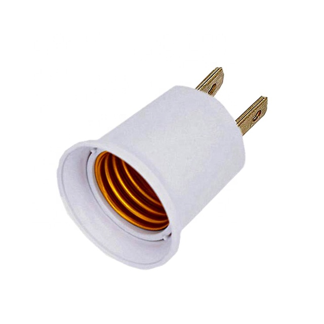 AC Plug to E26 E27 Outlet Light Socket Adapter Connector