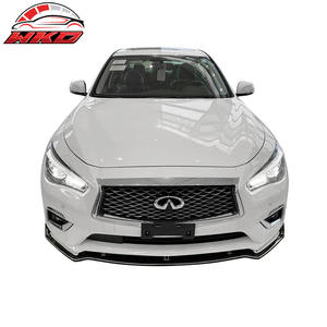 For Infiniti Q50 2018-2024 Sport <b>Gloss</b> Black Front Bumper <b>Lip</b> Spoiler Splitter 3PC Hight Quality Body Kit - Product Image 2