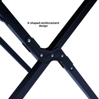 Verstärkter Kohlenstoffstahl Klappbarer Rolltisch Tragbarer Outdoor-Camping-Tisch für Roadtrips und Picknicks