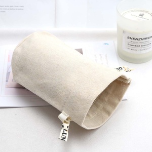 Thân Thiện Với Môi Vòng Dưới Vải Dây Kéo Quà Tặng Nến Đóng Gói Túi Biểu Tượng Tùy Chỉnh In Cotton Hữu Cơ Bụi Pouch Cho Nến - Product Image 4