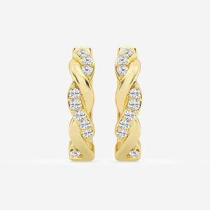 Pendientes de aro pequeños con diamantes cultivados en laboratorio, 1_6 Ctw, para mujer, joyería fina minimalista elegante, regalo de lujo brillante - Product Image 5
