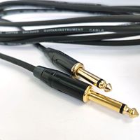 Câble de guitare stéréo 6,35 mm en cuivre sans oxygène avec gaine en PVC - Câble d'instrument professionnel plaqué or pour guitare électrique, basse et amplificateur