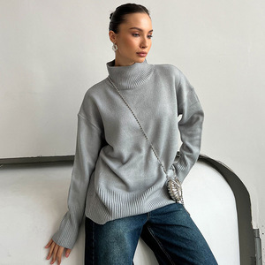 الأكثر مبيعًا بالجملة سترات بياقة مدورة الصلبة لينة تنفس طويلة الأكمام سترة عالية الجودة - Product Image 4