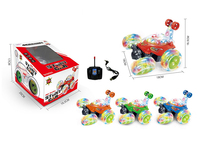 Voiture jouet acrobatique avec éclairage et musique, télécommande, lumières LED colorées à 360 degrés, directement de l'usine, pour enfant