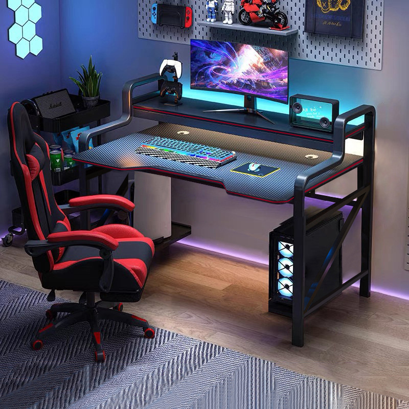 Double-layer carbon fiber textured computer desk 120*60