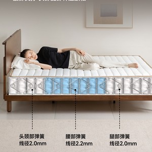Matelas demi-lit 1,5m 1,8m fermeté moyenne à ressorts ensachés indépendants pour chambre à coucher - Product Image 3