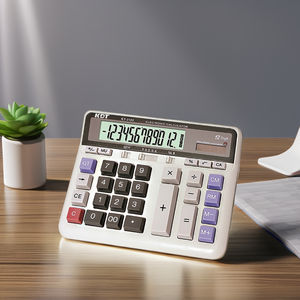 Calculadora solar de alta calidad Escritorio de gran tamaño Calculadora de 12 dígitos con teclado para oficina - Product Image 4