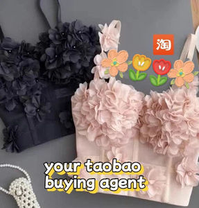 ระบบช้อปปิ้งออนไลน์ตลอดเวลา Taobao Indonesia เสื้อสายเดี่ยวลายดอกไม้ 3 มิติสีสันสดใส เสื้อครอปฤดูร้อน ซื้อจากจีน - Product Image 1