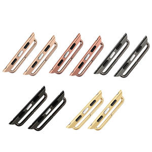 苹果表带表带连接器的不锈钢手表适配器带扣，适用于iWatch 6 5 4 <span class=keywords><strong>3</strong></span> <span class=keywords><strong>2</strong></span> 1带 - Product Image 1