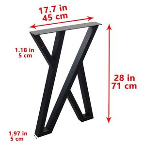 Pieds de meubles modernes en tube rond en fer en forme de X pour hôtels, cuisines et repas en extérieur – Vente en gros - Product Image 3