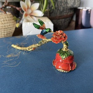 LANJO Enamel Crystal <b>Candle</b> Snuffer Vintage Floral Design Metal <b>Extinguisher</b> For Scented <b>Candle</b> Home Decor - Product Image 4