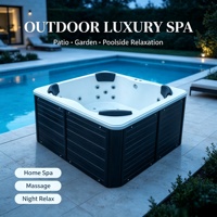 Spa extérieur pour 4 à 5 personnes, bain à remous de luxe avec hydromassage, piscine de relaxation pour jardin et cour, personnalisation OEM ODM