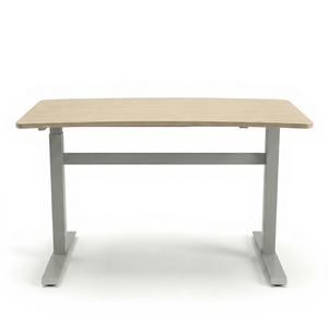 Escritorio de Oficina Rectangular Moderno con Altura Ajustable, Marco Metálico y Superficie de Madera, Diseño Independiente para Uso en Oficina en Casa - Product Image 1