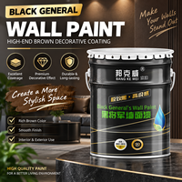 Peinture murale décorative intérieure noir profond, haute couvrance, à base d'eau, pour la décoration intérieure résidentielle et commerciale