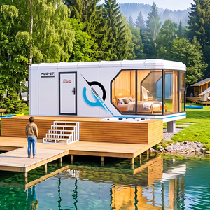 Maisonnette préfabriquée isolée thermiquement en forme de capsule, confortable, avec salle de bain indépendante, cabane modulaire pour régions froides et stations de ski - Product Image 5