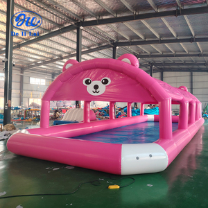 Grande <span class=keywords><strong>piscine</strong></span> gonflable avec parasol, PVC épaissi, parc aquatique pour enfants, natation, pêche, modèle gonflable - Product Image 6