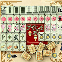 Ensemble de Mahjong américain de luxe vert sauge, 160 tuiles, design chinoiserie panda avec support en rotin, jeu complet, cadeau