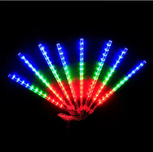 Coloré Meteor Shower LED Light Tube Étanche IP65 Blanc Chaud LED Chaîne pour Noël Mariage Jardin Decor-10m Longueur - Product Image 3