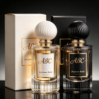 Ventes d'usine, flacon de parfum cylindrique recyclable avec des rayures verticales, 30 ml, 50 ml, 100 ml, boîte d'emballage personnalisée