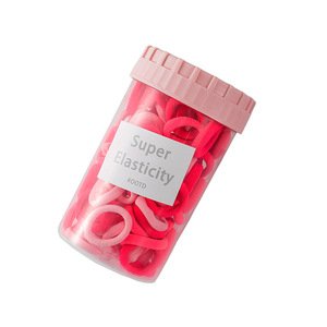 Élastiques à cheveux, lot de 100 pièces, haute élasticité, couleur arc-en-ciel, accessoires pour cheveux d'enfants, utilisation quotidienne, boîte de rangement, coffret cadeau - Product Image 5