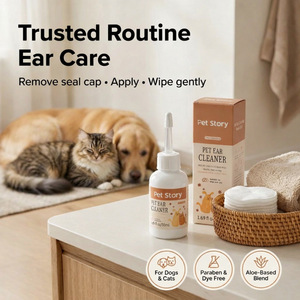 Gotas para los oídos de mascotas, limpiador universal de <span class=keywords><strong>cera</strong></span> para oídos de perros y gatos, solución limpiadora de oídos, removedor de <span class=keywords><strong>cera</strong></span> para gatos - Product Image 2
